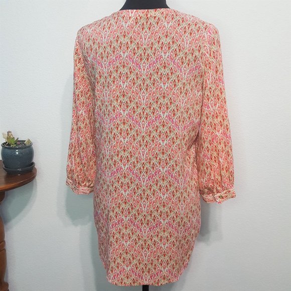 Grand & Greene Tunic Aztec Print Rayon Top - Picture 2 of 7